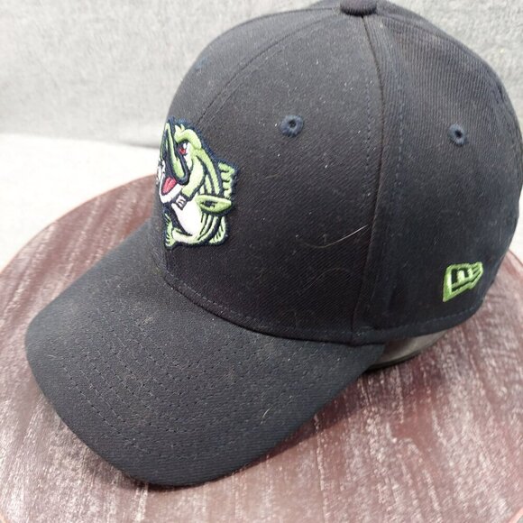 Gwinnett Stripers New Era Baseball Cap Black Adjustable Hat W/ Green Fish - Picture 2 of 11